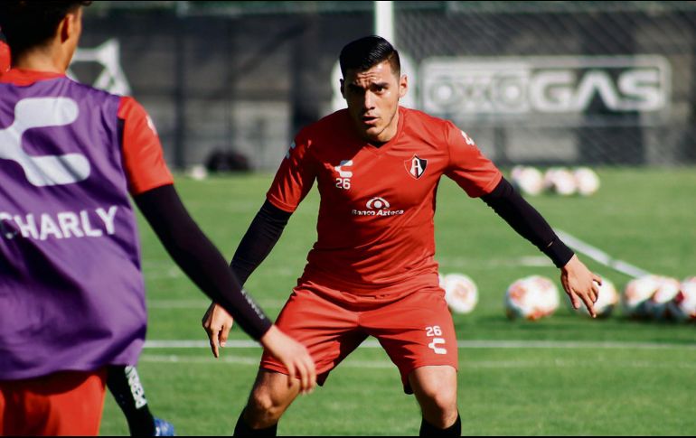SE PONE LA CAMISETA. Aldo Rocha ya entrenó con su nuevo equipo.  TWITTER/@atlasfc