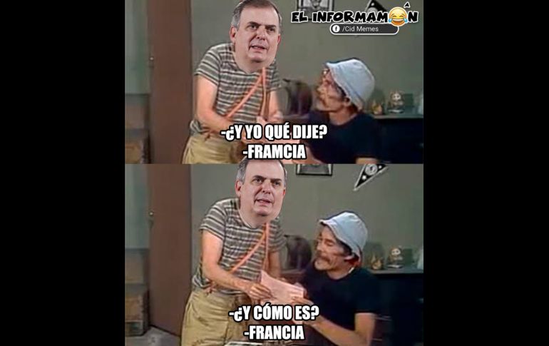 Memes Framcia: Ebrard comete error en mensaje de pésame; lo tunden en redes