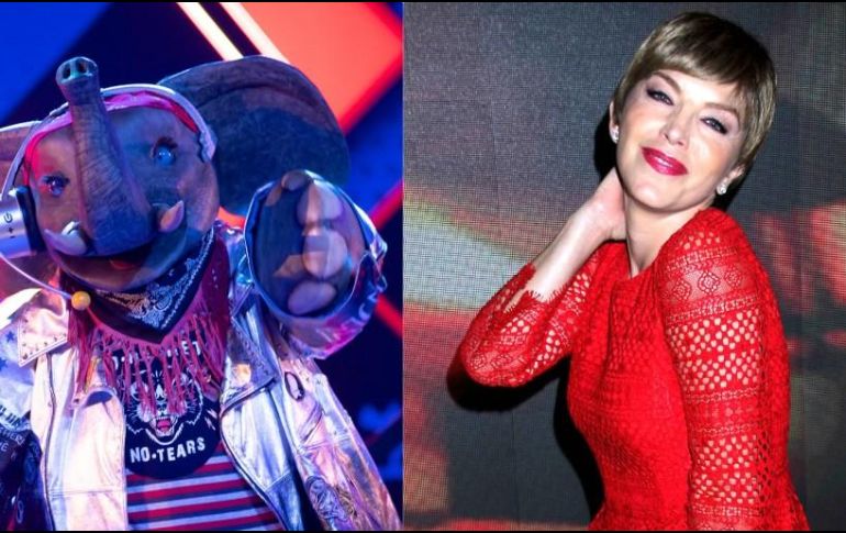 Laura Flores estaba detrás de la máscara de elefante. ESPECIAL