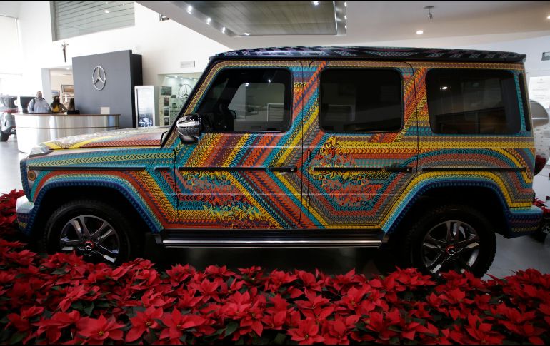 El Mercedes-Benz Clase G convertido en una obra de arte mexicana estará de visita en Guadalajara del  7 al 16 de diciembre. ESPECIAL