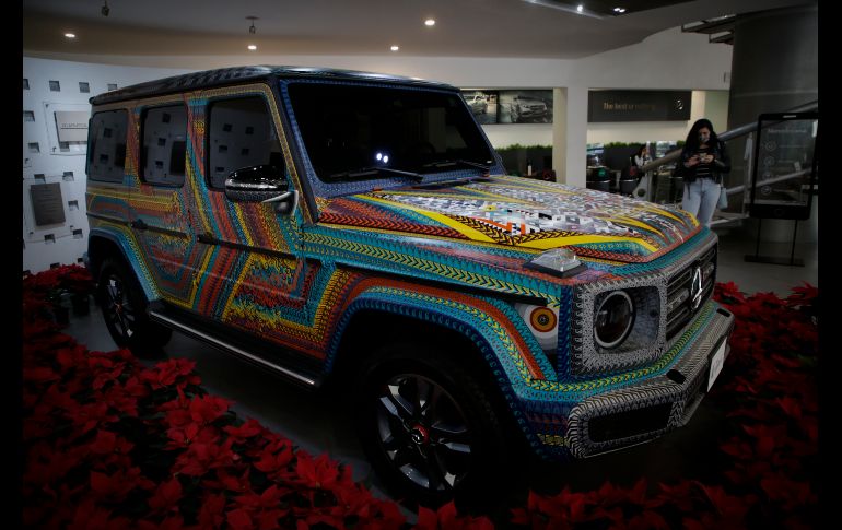 El Mercedes-Benz Clase G convertido en una obra de arte mexicana estará de visita en Guadalajara del  7 al 16 de diciembre. ESPECIAL