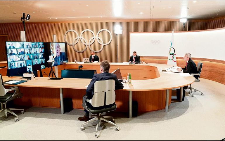 A DISTANCIA. La novena cumbre del Comité Olímpico Internacional fue virtual, debido a la pandemia. CORTESÍA/COI