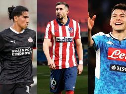 En la imagen Erick Gutiérrez, Héctor Herrera y Hirving Lozano. ESPECIAL