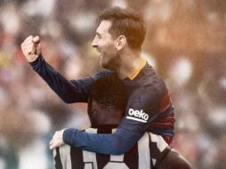 El delantero argentino del Barcelona Leo Messi igualó con su tanto ante el Valencia el récord histórico de Pelé de goles con un mismo club. TWITTER / @FCBarcelona_es