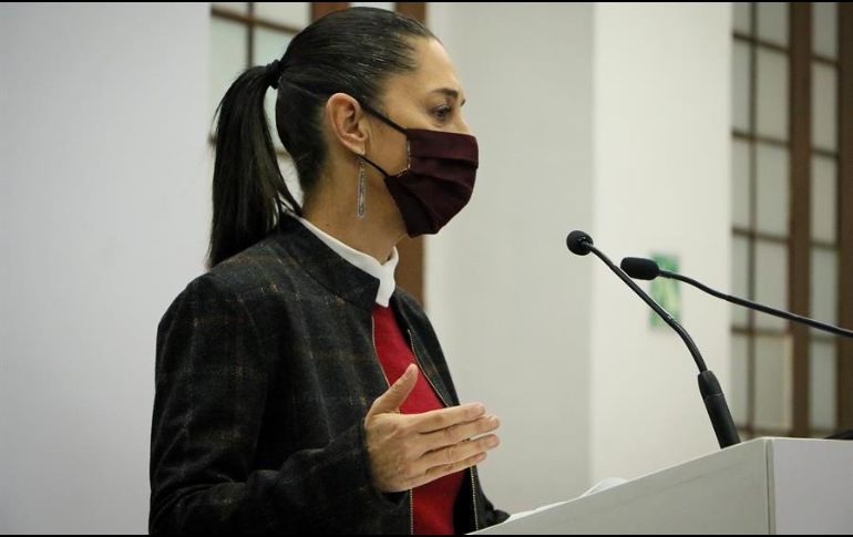 La jefa de Gobierno de la Ciudad de México, Claudia Sheinbaum, participa en una conferencia de prensa virtual. EFE/Gobierno CDMX
