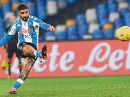 Insigne salvó a los napolitanos con un potente disparo de pierna derecha. TWITTER/@sccnapoli