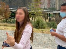 La cuenta de Twitter del parque La Mexicana, donde ocurrieron los hechos, fue quién exhibió una imagen de la mujer. ESPECIAL/ @mexicanaparque