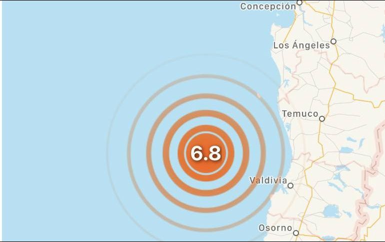El movimiento telúrico se sintió en la zona sur de Chile. TWITTER / @SkyAlertMx