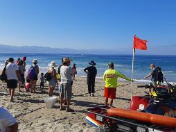 Las autoridades recomiendan a los bañistas tomar precauciones y permanecer al tanto de las banderas. TWITTER/ @PCJalisco