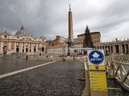 Plaza de San Pedro, Cerrada al público por la pandemia de COVID-19. EFE/G. Lami