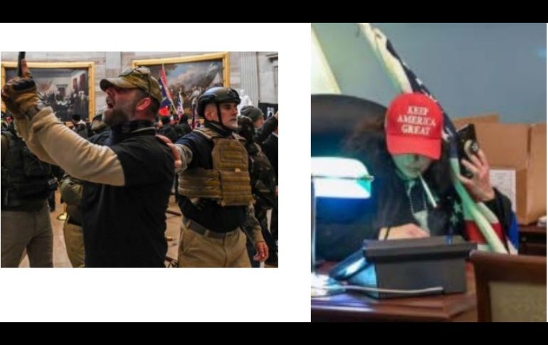 La Policía busca detener a quienes se muestran en las fotos por irrumpir en el Capitolio. ESPECIAL/Metropolitan Police Washington DC