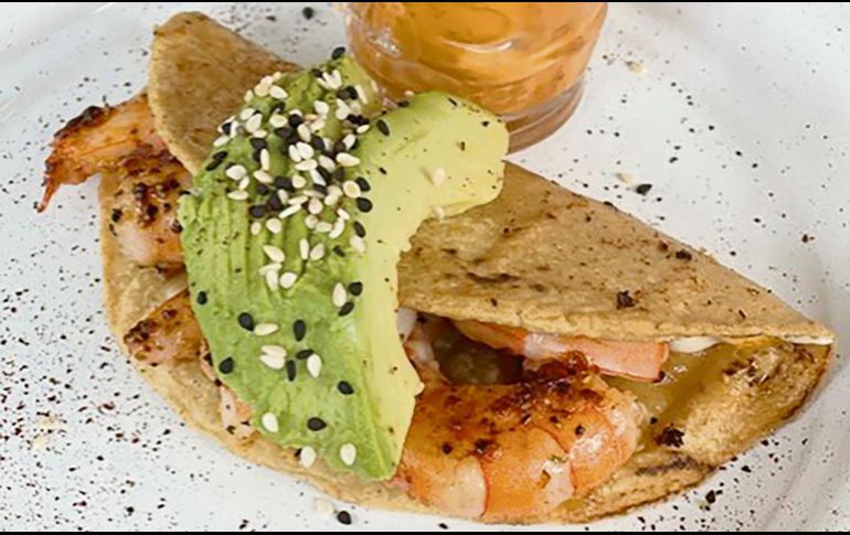 Sabor. Taco Krispy de camarón. ESPECIAL