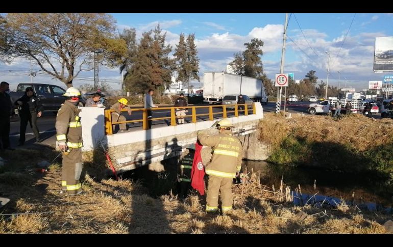 El canal donde se registra el accidente se ubica en El Salto, sobre la carretera a Chapala a la altura de San José del 15. ESPECIAL