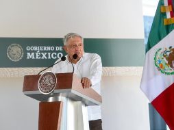 El Presidente López Obrador encabezó hoy un acto en el puerto de Manzanillo, Colima. ESPECIAL/PRESIDENCIA