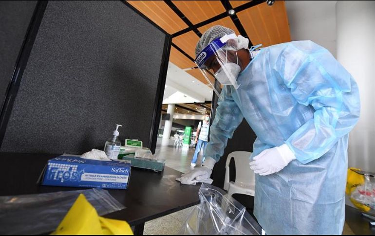 Al paciente se le hizo la prueba de PCR en el Centro de Salud Terminal, y fue atendido en el hospital de Pemex. EFE/J. Ross