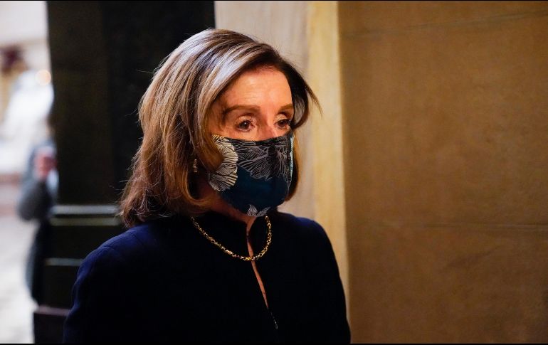 Nancy Pelosi, en el debate previo a la votación de un nuevo juicio político contra el mandatario, acusado de 