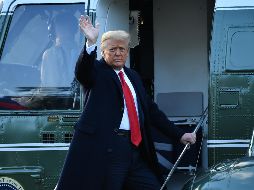 Como presidente saliente, Donald Trump abordó el helicóptero presidencial, Marine One, con destino a Florida. AFP / M. Ngan