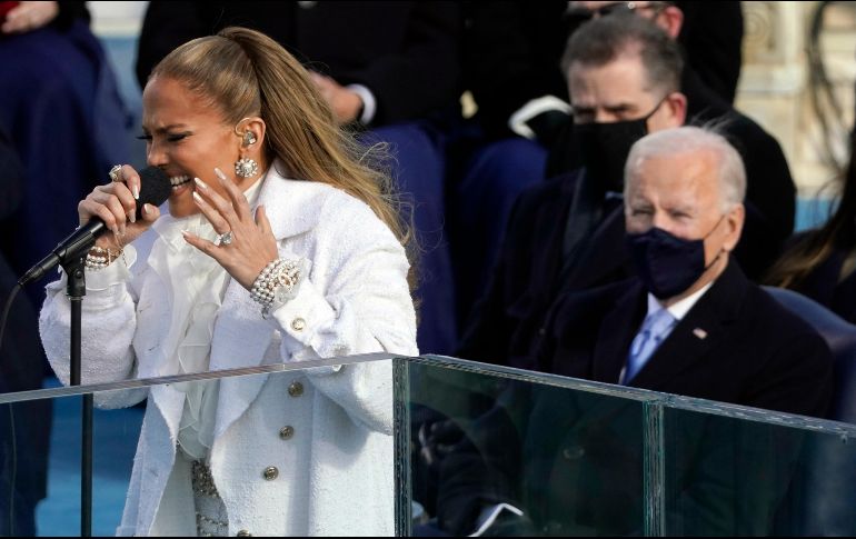 Jennifer López durante su presentación. AP / A. Harnik