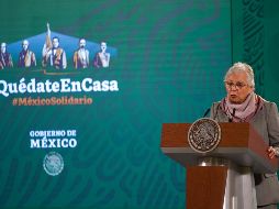 Sánchez Cordero asegura que el gobierno de AMLO busca terminar con la discriminación especialmente aquella que se ejerce en los grupos vulnerados por la pobreza. SUN / G. Espinosa