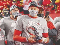 Patrick Mahomes. Los actuales campeones van por la hazaña en el estadio de los Buccaneers de Tampa Bay, al mando de Tom Brady. TWITTER/@Chiefs
