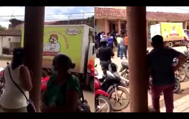 En un camión refrigerado que usualmente transporta pollos la vacuna rusa llegó a Bolivia. TWITTER: @orqquideam.