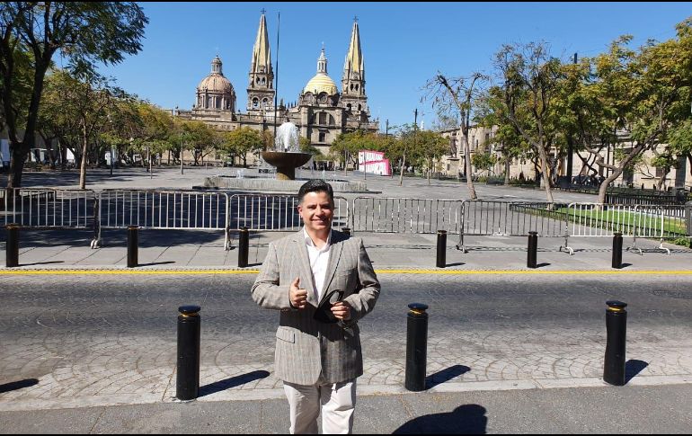 César Madrigal compite con Fernando Garza, Tomás Coronado y Oscar Ahedo en la contienda interna de su partido para la candidatura por Guadalajara. ESPECIAL