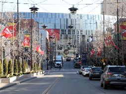 La ciudad de Kansas muestra apoyo a su equipo con decoraciones en las calles. AFP/J. Squire