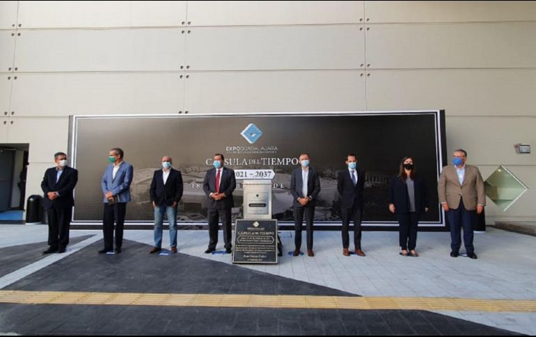 Expo Guadalajara presentó este jueves una cápsula de tiempo, en el marco de su 37 aniversario. EL INFORMADOR/ R. Bobadilla