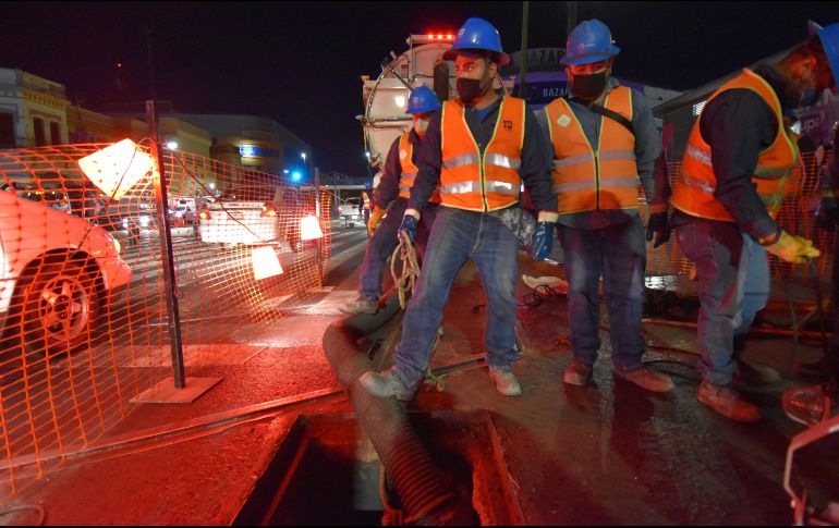 Los trabajos se realizarán principalmente por las noches para tratar de evitar conflictos con el tráfico vehicular. TWITTER/@siapagdl