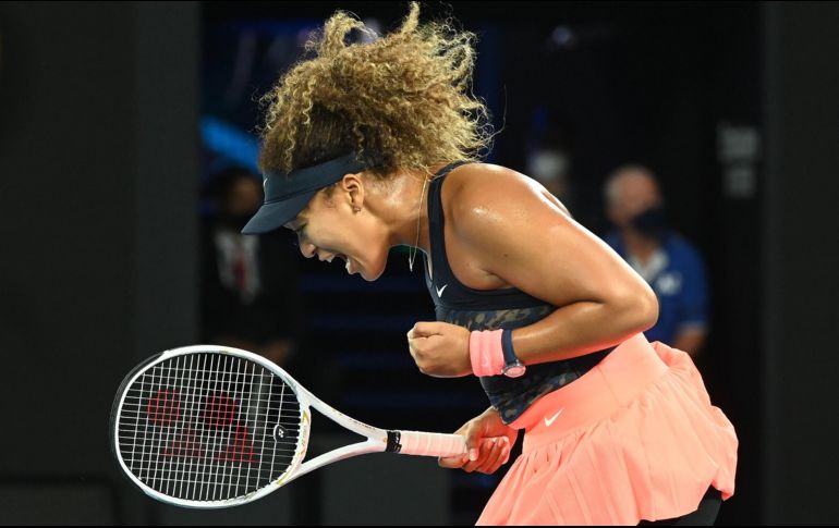 Osaka celebra su triunfo. EFE / D. Hunt