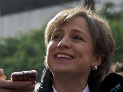 Carmen Aristegui destaca que tras un largo periodo de censura, veto y acoso judicial en el sexenio pasado, regresar a la radio, primero, y ahora a la televisión abierta significan cosas muy importantes para su equipo. AFP / ARCHIVO
