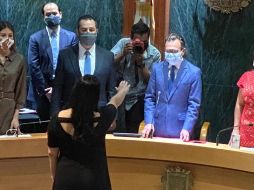 La regidora Graciela de Obaldía Escalante asumió el cargo como presidenta municipal interina. EL INFORMADOR