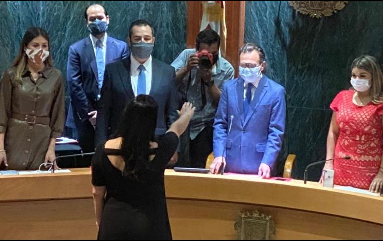 La regidora Graciela de Obaldía Escalante asumió el cargo como presidenta municipal interina. EL INFORMADOR