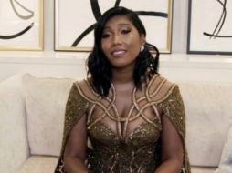 Taylor Simone Ledward, viuda de Chadwick Boseman, dio un conmovedor mensaje en nombre de su esposo.  Reuters