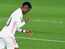 APURO. Vinicius salió de la banca para marcar el empate blanco sobre la hora. AFP • J. Soriano