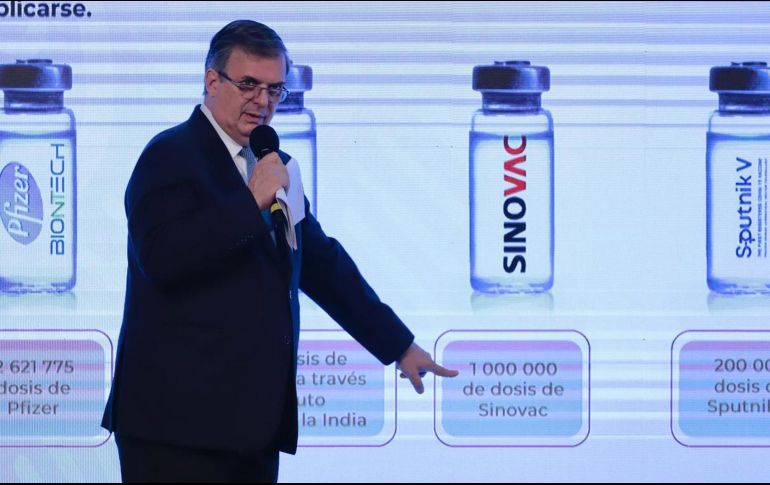 Ebrard informa que ya se inició en México el envasado de la vacuna contra COVID-19 desarrollada por el laboratorio CanSino, por lo que se prevé que podría comenzar a aplicarse a finales de este mes. SUN / B. Fregoso