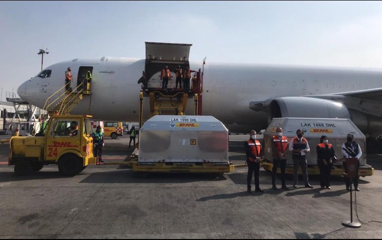 Con los nuevos envíos de este martes, México ha recibido 4.69 millones de vacunas contra COVID-19, sumando las remesas de Pfizer, AstraZeneca, Sputnik V y Sinovac. SUN / D. Sánchez