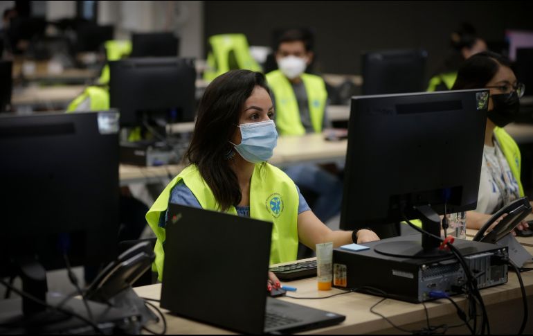 La Línea COVID-19 se ha sumado a Radar Jalisco para la emisión de citas para la aplicación de citas y al 911 para apoyar con los casos de emergencia. EL INFORMADOR/F. Atilano