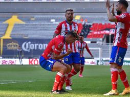 Los rojinegros del Atlas cometieron el error de bajar la guardia ante el Atlético San Luis. Imago7/Sandra Bautista