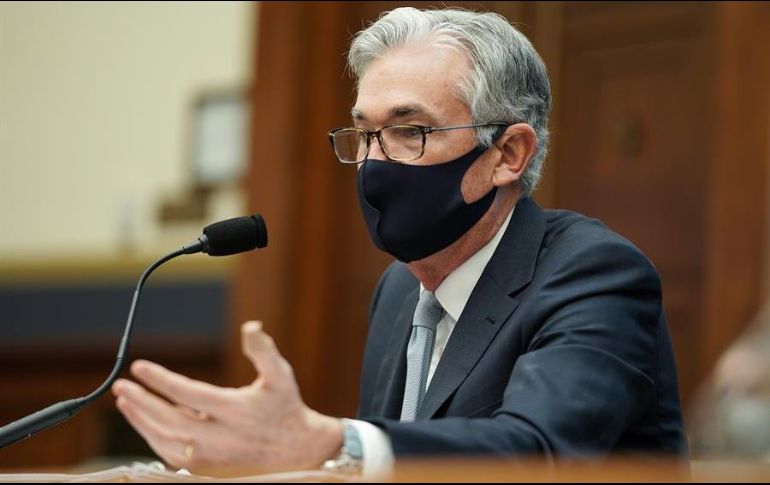El presidente de la Fed, Jerome Powell. La Reserva destaca la buena salud del sector inmobiliario, con una demanda que sigue fuerte para viviendas. EFE/ARCHIVO