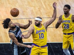 BAJAS VITALES. Los Lakers no pudieron contar con sus dos estrellas, LeBron James y Anthony Davis. AP