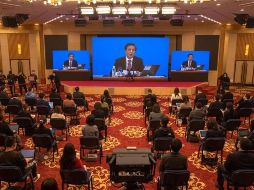 El informe de trabajo del Gobierno fue entregado a la Asamblea Nacional Popular, que arrancó hoy. EFE/R. Pilipey