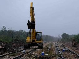 AMLO se mostró confiado en que las obras del Tren Maya terminarán en menos de dos años. EFE/C. Moreno