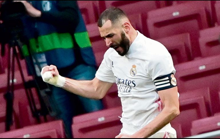 Y DE PRONTO APARECIÓ. Cuando parecía inevitable el triunfo del Atleti, Karim igualó el juego. AFP