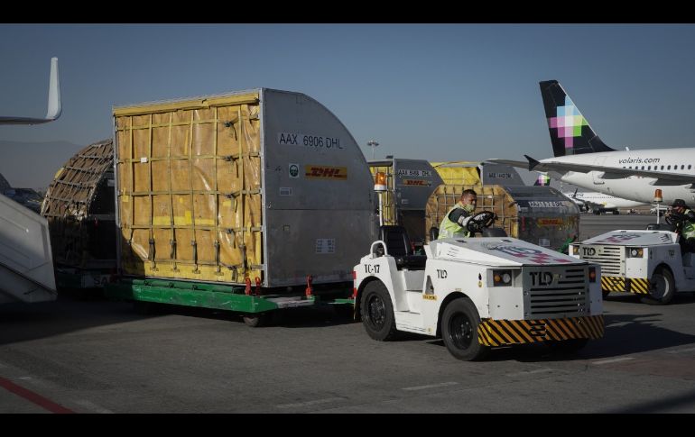 Llegan a Guadalajara 108 mil 225 dosis de vacunas antiCovid que se aplicarán en días próximos en la Zona Metropolitana. ESPECIAL