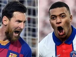 MESSI. Deberá tener una noche mágica para que los blaugranas avancen. MBAPPÉ. Quiere volver a brillar, tras el Hat-Trick que le marcó en la ida al Barcelona. AFP