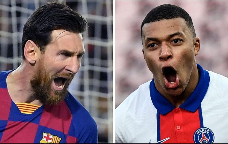 MESSI. Deberá tener una noche mágica para que los blaugranas avancen. MBAPPÉ. Quiere volver a brillar, tras el Hat-Trick que le marcó en la ida al Barcelona. AFP