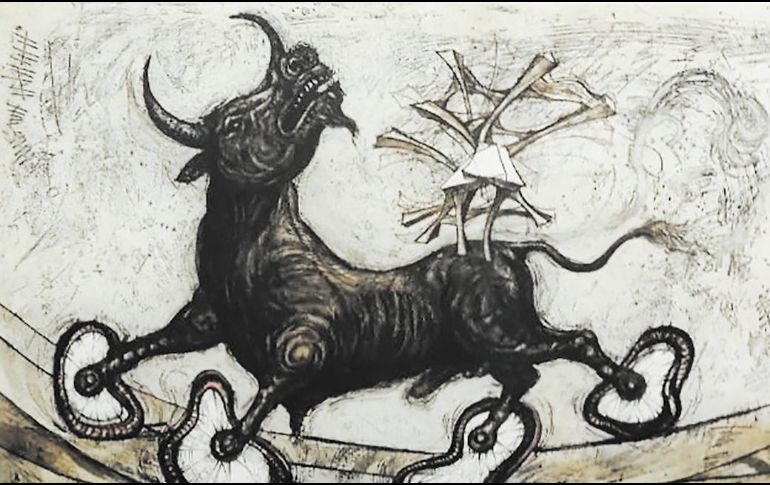 “TOROCICLETO”. Grabado de José Luis Malo. CORTESÍA
