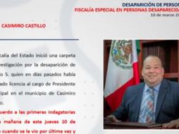 Familiares de Sevilla interpusieron la denuncia y contactaron a representantes de MC. ESPECIAL / Fiscalía de Jalisco
