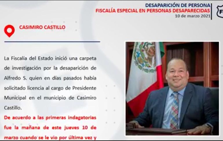 Familiares de Sevilla interpusieron la denuncia y contactaron a representantes de MC. ESPECIAL / Fiscalía de Jalisco